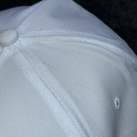 Vintage Your Basic Cap Snapback Trucker Hat White OSFA SnapBack Suede Puff Vtg - Picture 6 of 8